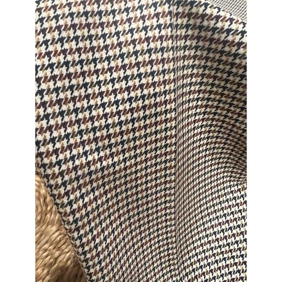 Women's checkered slim-fit work trousers High-waisted houndstooth dress pants 12 - Picture 6 of 8